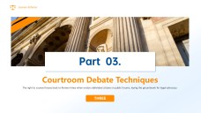 Plantilla de Presentación de Defensa de Abogado Estilo Minimalista Amarillo y Azul