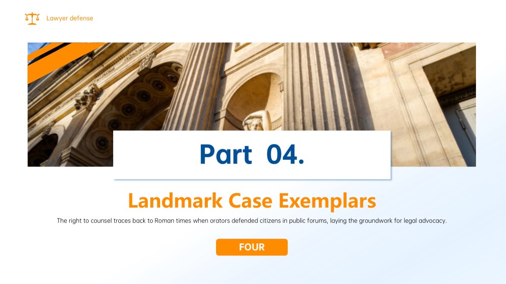 Plantilla de Presentación de Defensa de Abogado Estilo Minimalista Amarillo y Azul