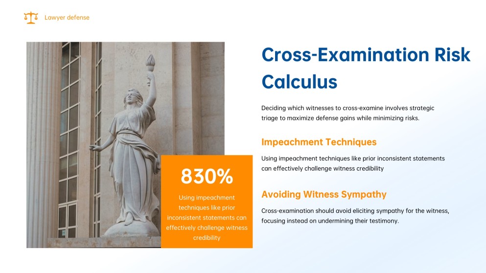 Plantilla de Presentación de Defensa de Abogado Estilo Minimalista Amarillo y Azul