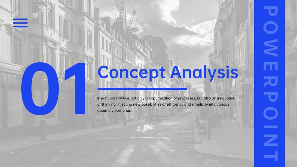 Plantilla de PPT para Presentación de Asamblea de Epifanía de Perspectiva Creativa Azul