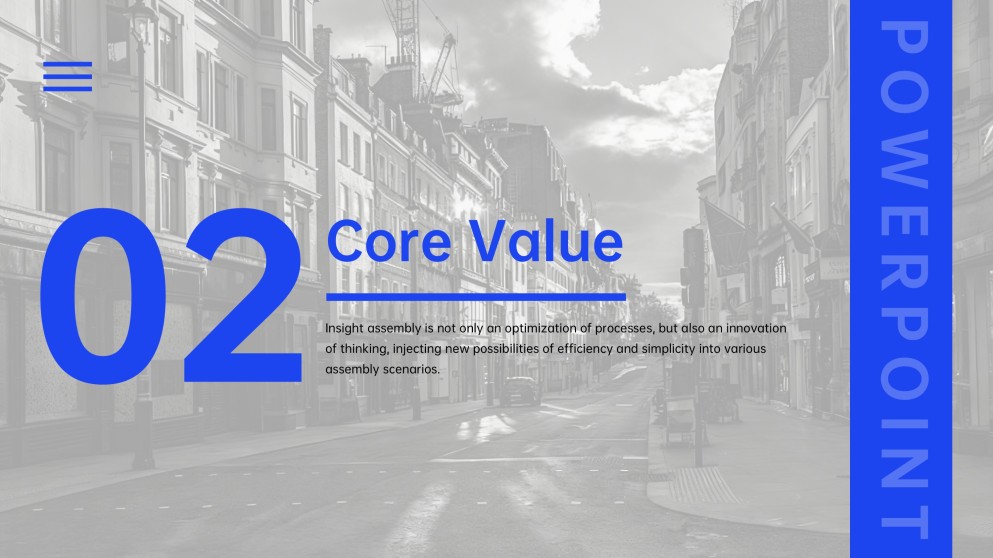 Plantilla de PPT para Presentación de Asamblea de Epifanía de Perspectiva Creativa Azul