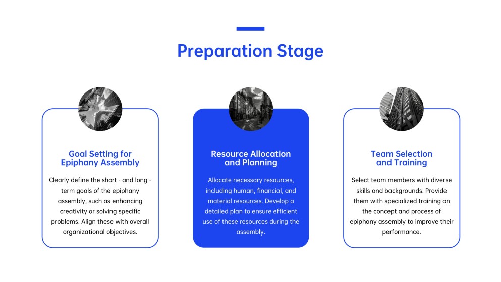 Plantilla de PPT para Presentación de Asamblea de Epifanía de Perspectiva Creativa Azul