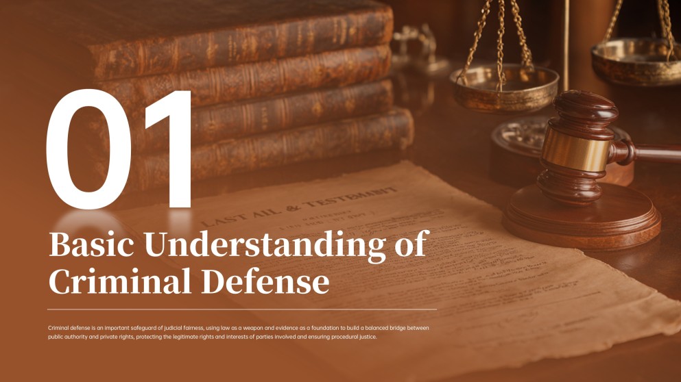 Modelo de PPT para Defesa de Caso Criminal Criativo Marrom