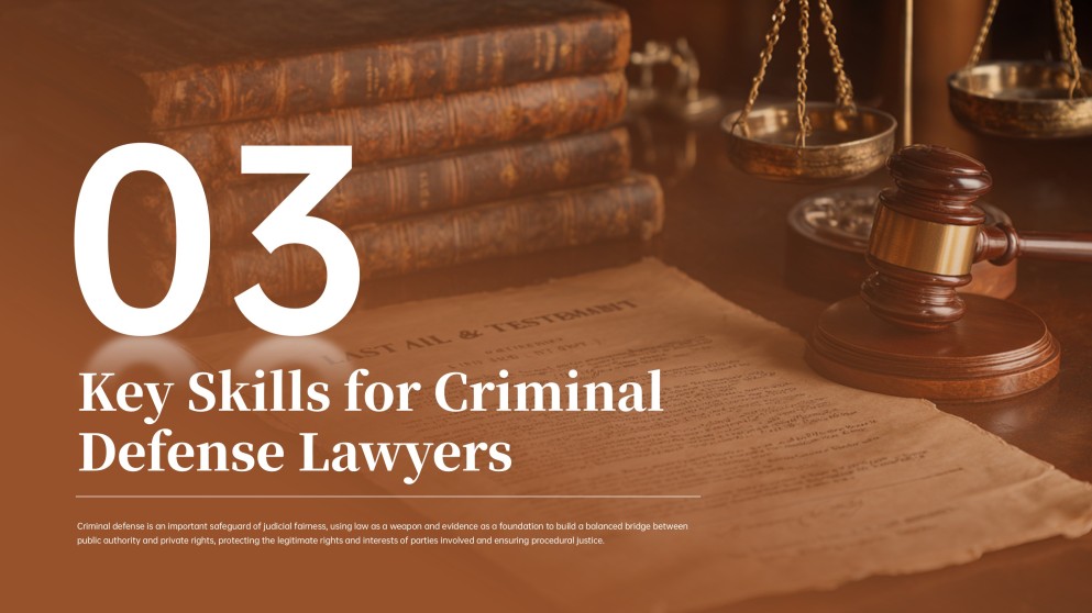 Modelo de PPT para Defesa de Caso Criminal Criativo Marrom