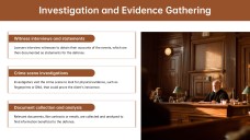 Modelo de PPT para Defesa de Caso Criminal Criativo Marrom