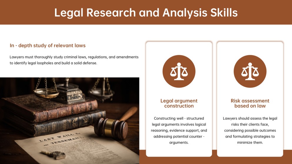 Modelo de PPT para Defesa de Caso Criminal Criativo Marrom