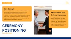 Blue Orange Minimalist Retirement Farewell Presentation Template