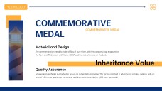 Blue Orange Minimalist Retirement Farewell Presentation Template