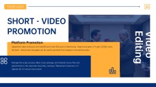 Blue Orange Minimalist Retirement Farewell Presentation Template