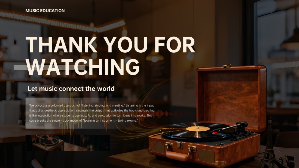 Dark-toned Minimalism Music Education & Lesson Presentation Template