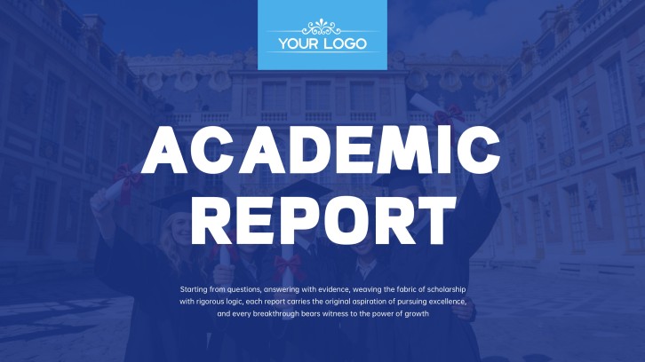 Blue Minimalist Academic Report PPT Template
