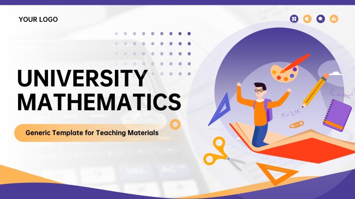 Premium Orange-Purple University Mathematics PPT Template