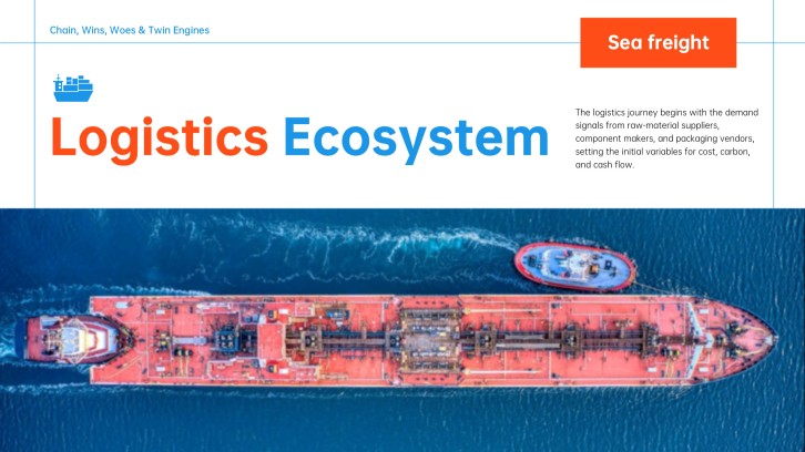 Blue-Orange Creative Logistics Presentation Template