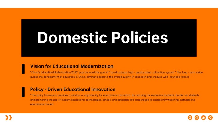 Education presentation slide 5: Education System Overview