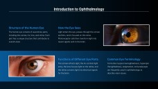 Modelo de Apresentação Médica de Oftalmologia Minimalista Azul Profundo para Google Slides