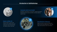 Modelo de Apresentação Médica de Oftalmologia Minimalista Azul Profundo para Google Slides