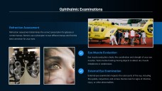 Modelo de Apresentação Médica de Oftalmologia Minimalista Azul Profundo para Google Slides