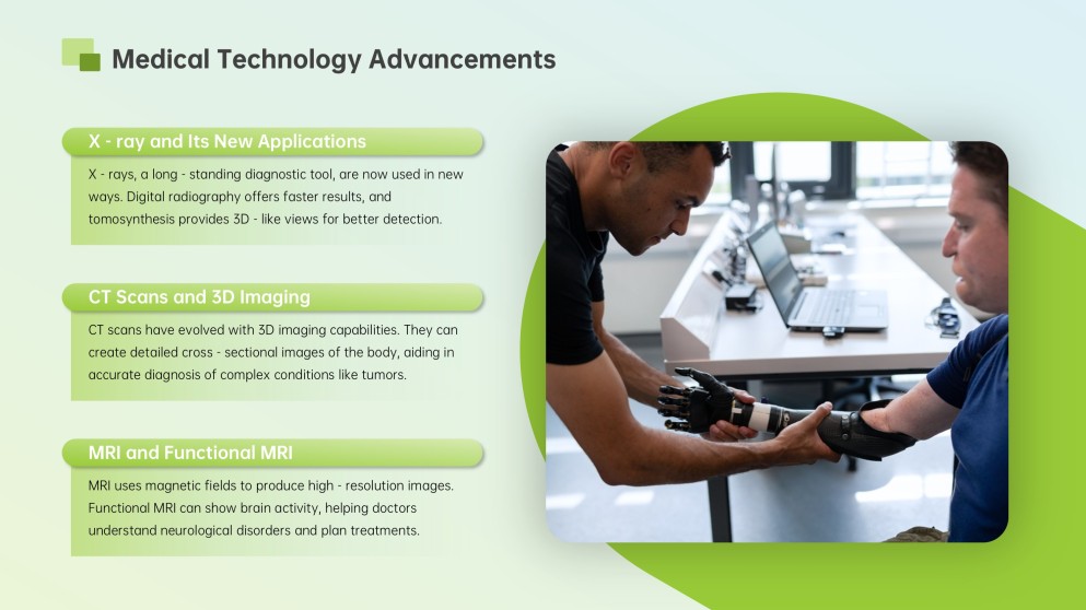 Light Green Business Style Medical Slides Template