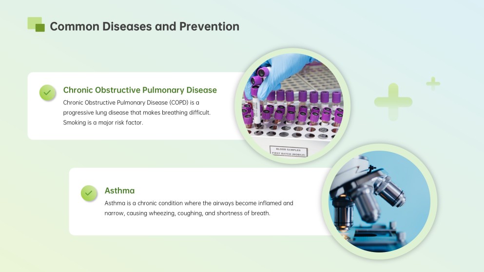 Light Green Business Style Medical Slides Template