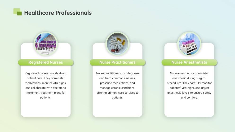 Light Green Business Style Medical Slides Template