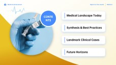 Minimalist Yellow and Blue Medical Achievement Presentation Template