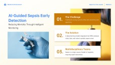 Minimalist Yellow and Blue Medical Achievement Presentation Template