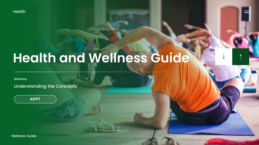 แม่แบบพาวเวอร์พอยต์สุขภาพและความงามสีเขียว