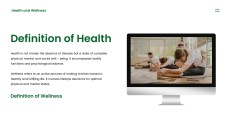 แม่แบบพาวเวอร์พอยต์สุขภาพและความงามสีเขียว