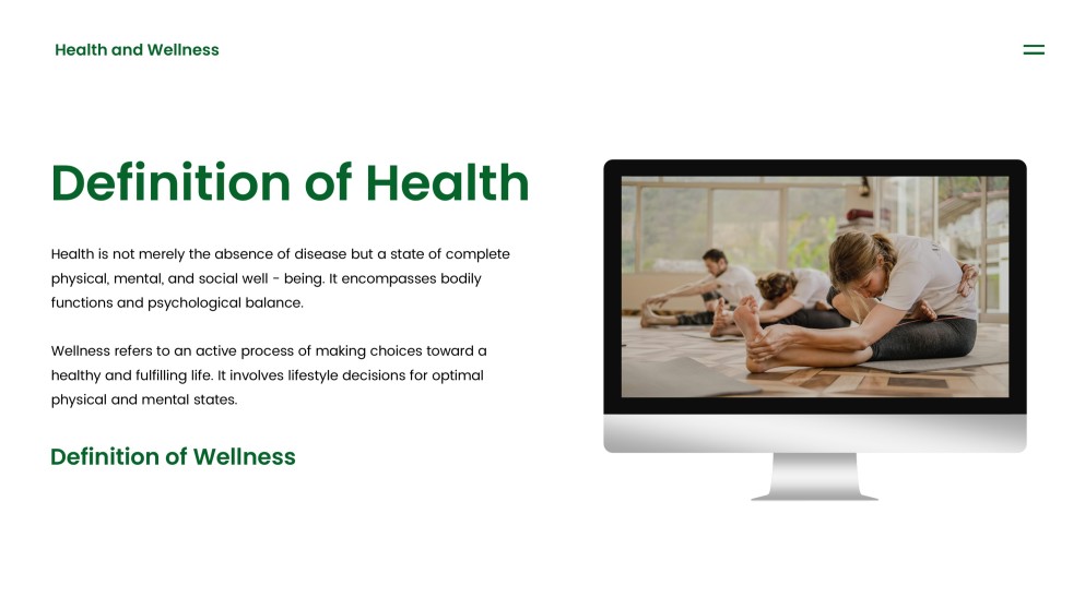 แม่แบบพาวเวอร์พอยต์สุขภาพและความงามสีเขียว