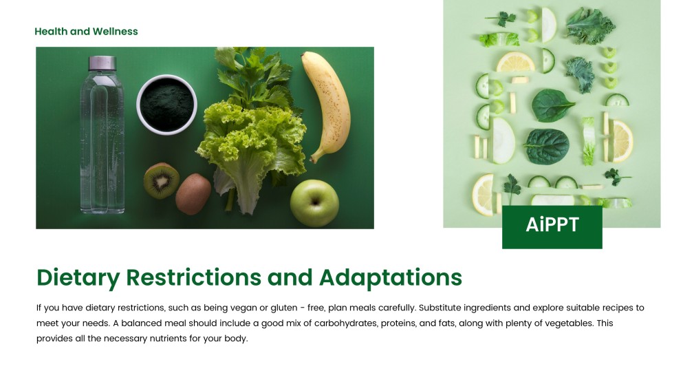 แม่แบบพาวเวอร์พอยต์สุขภาพและความงามสีเขียว