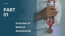 医療スライドボード用ライトブルービジネススタイルPPTテンプレート