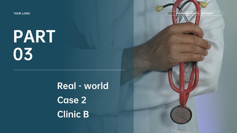 医療スライドボード用ライトブルービジネススタイルPPTテンプレート