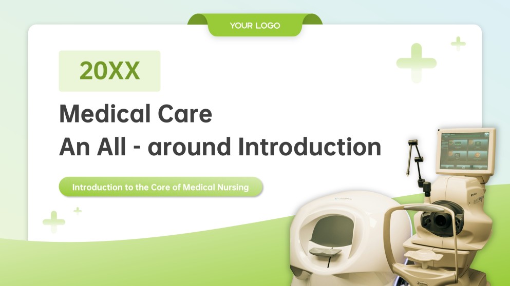 Light Green Business Style Medical Slides Template