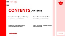 Red Business Style Educational Theme for PowerPoint Template