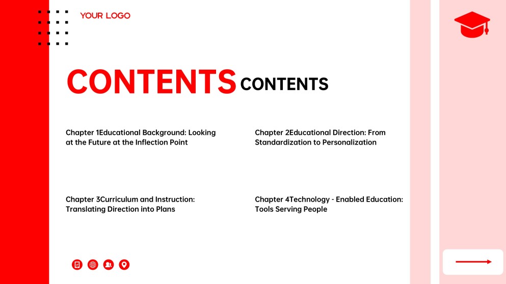 Red Business Style Educational Theme for PowerPoint Template