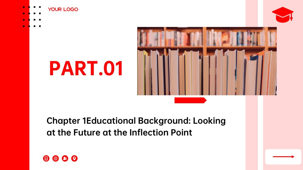 Red Business Style Educational Theme for PowerPoint Template