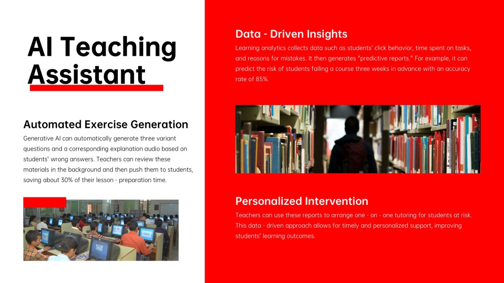 Red Business Style Educational Theme for PowerPoint Template