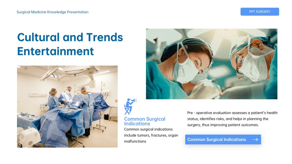 Blue Minimalist Surgery PPT Template & Google Slides Theme