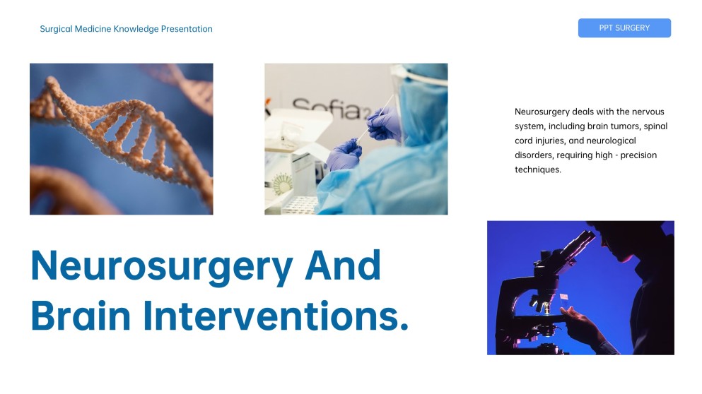 Blue Minimalist Surgery PPT Template & Google Slides Theme