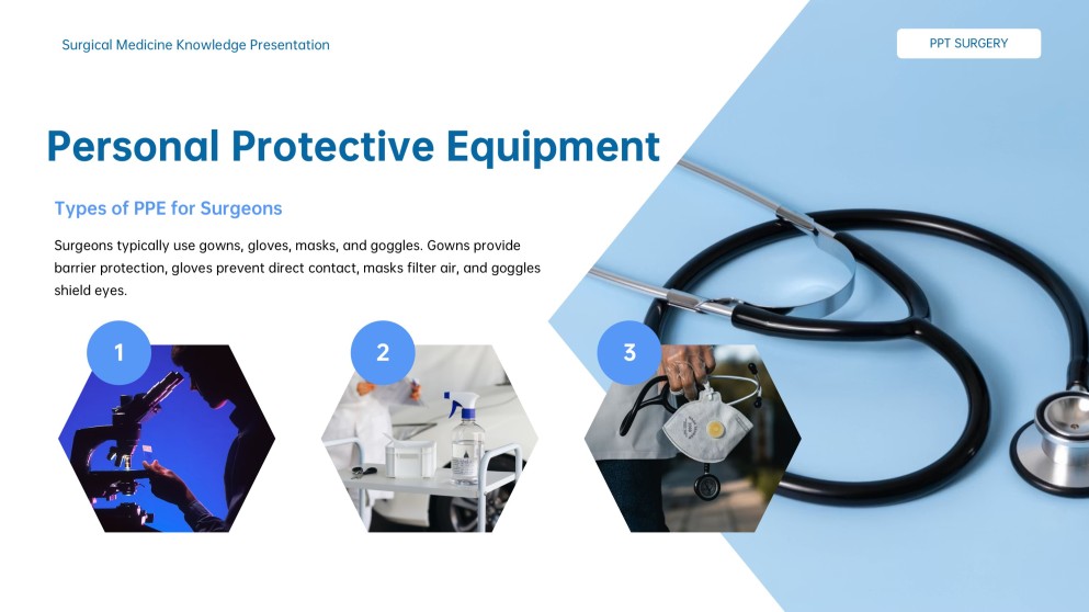 Blue Minimalist Surgery PPT Template & Google Slides Theme