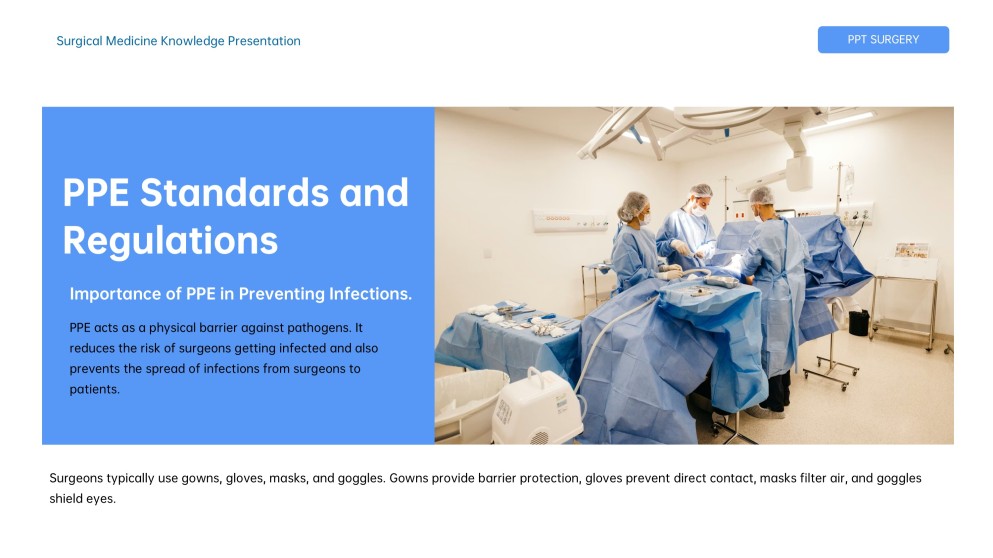 Blue Minimalist Surgery PPT Template & Google Slides Theme