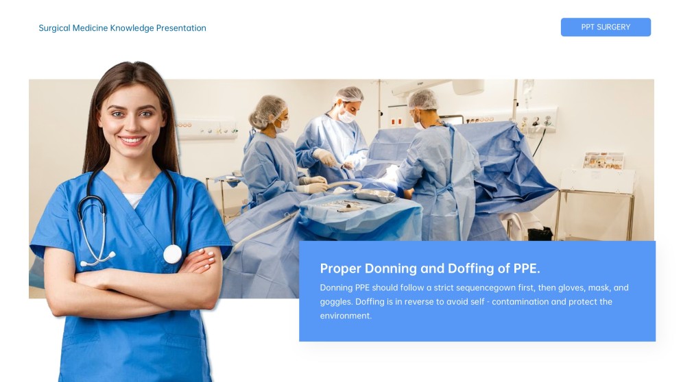 Blue Minimalist Surgery PPT Template & Google Slides Theme