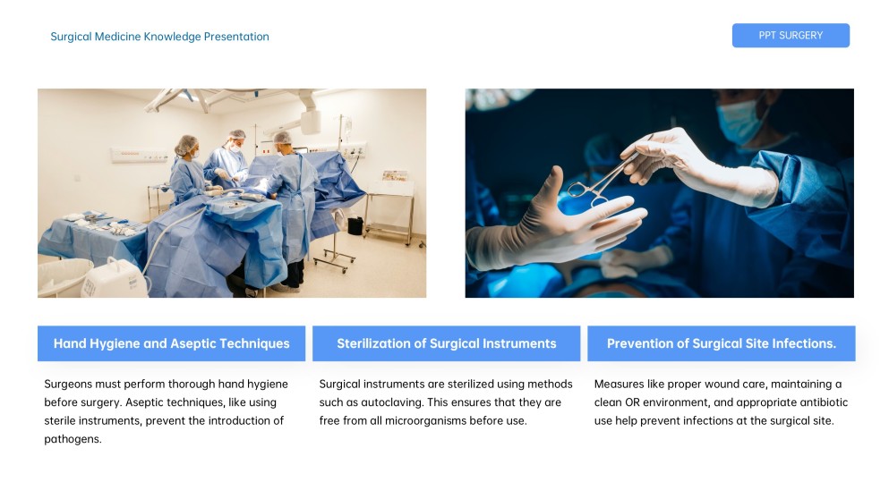 Blue Minimalist Surgery PPT Template & Google Slides Theme