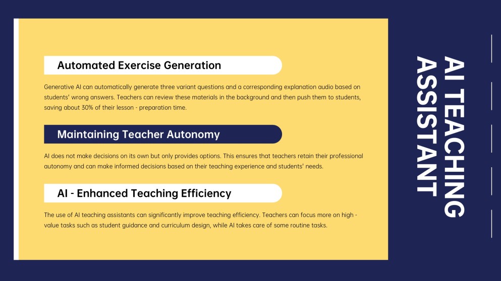Tema educativo animado azul y amarillo para plantilla de PowerPoint