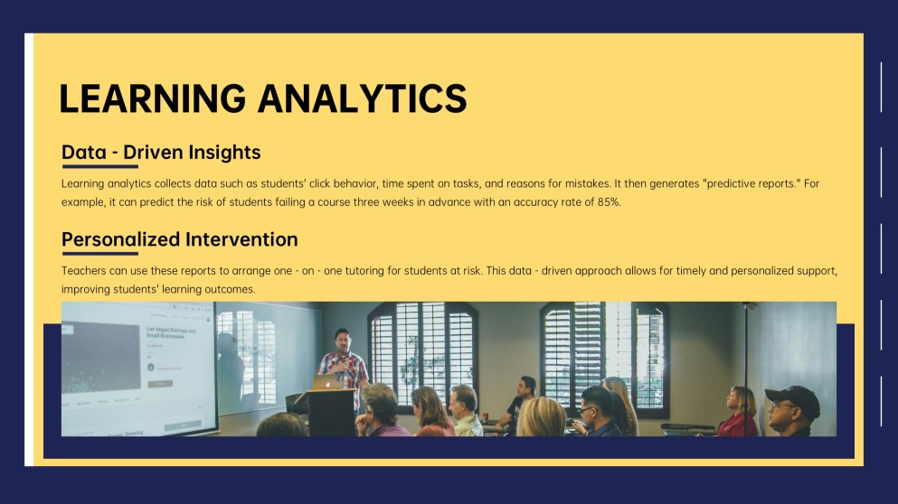 Tema educativo animado azul y amarillo para plantilla de PowerPoint