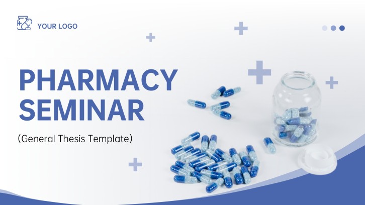 Blue Business Style Template for Seminar Presentation in Pharmacy