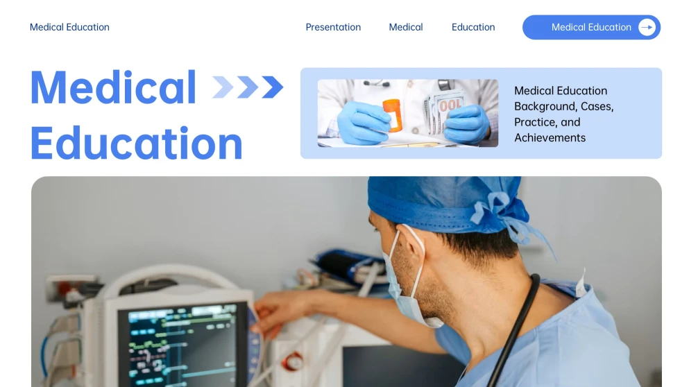 Blue Minimalist Medical Education PPT Template