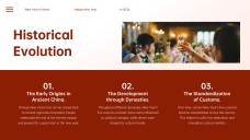 Elegant Ink Painting & Red Motif Chinese New Year Slide Template