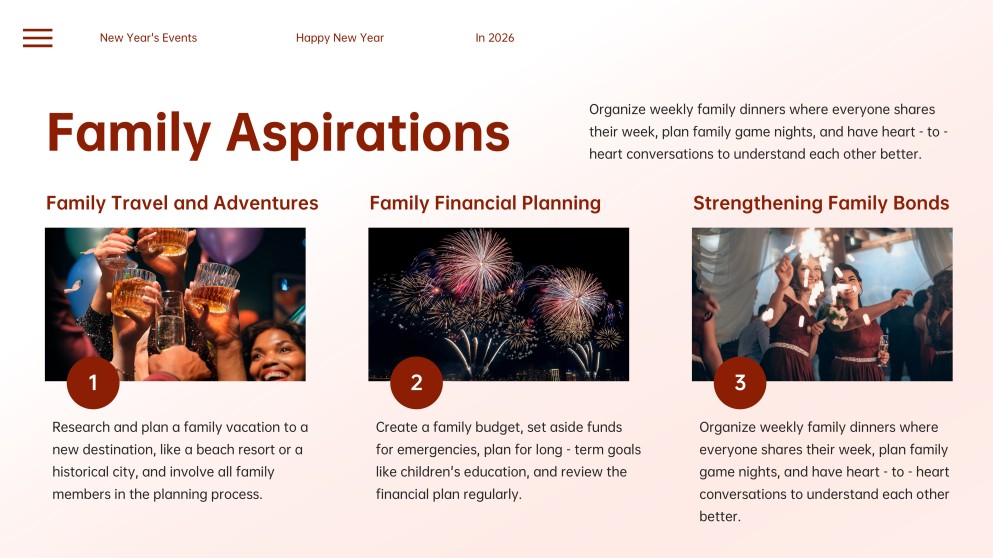 Elegant Ink Painting & Red Motif Chinese New Year Slide Template