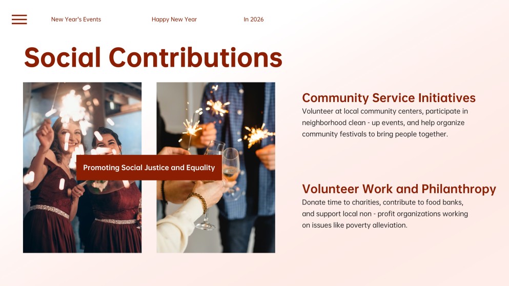 Elegant Ink Painting & Red Motif Chinese New Year Slide Template